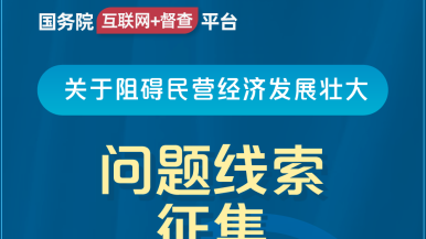 啊快插進來好舒服好大国务院“互联网+督查”平台公开征集阻碍民营经济发展壮大问题线索